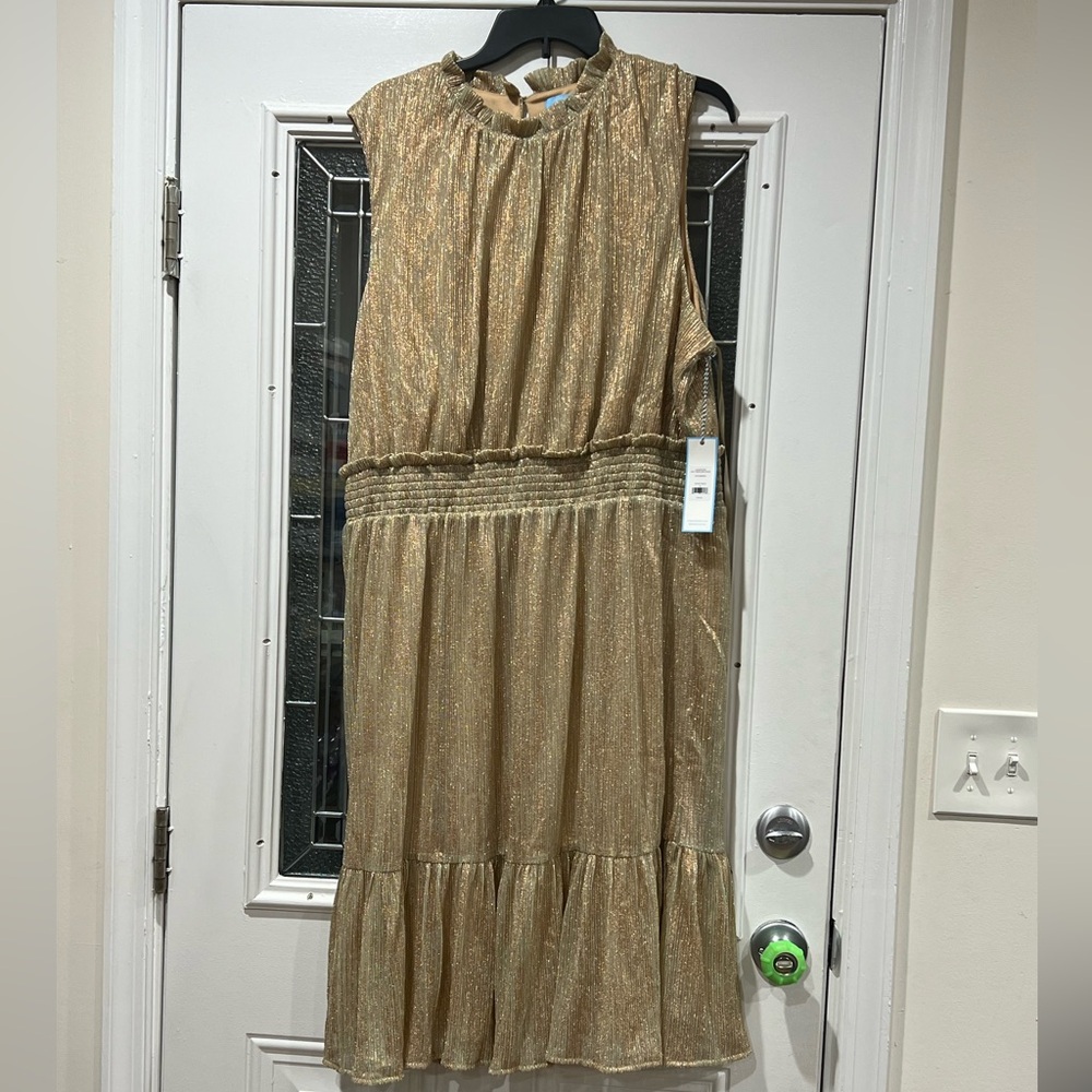 Sleeveless knit tiered dress
